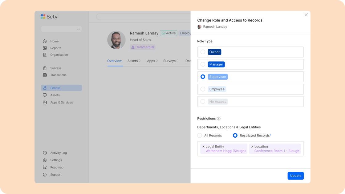 Empower Managers & Supervisors with Customised Restrictions